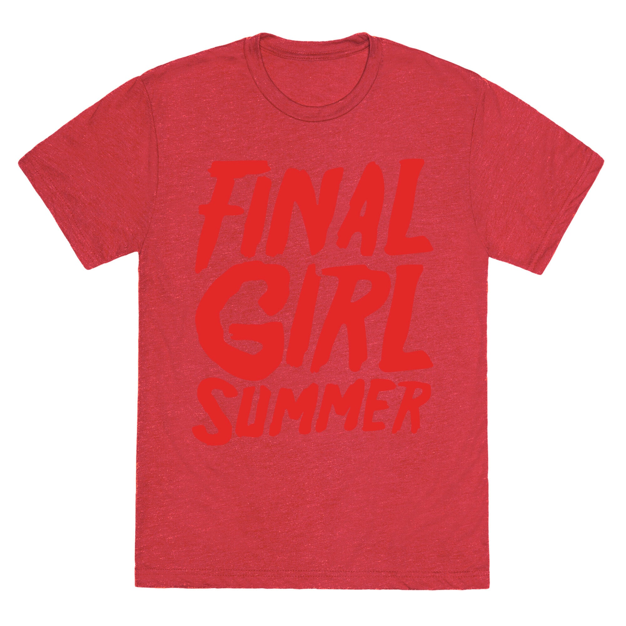 Final Girl Summer Parody White Print Unisex Triblend Tee